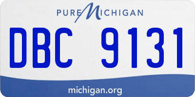 MI license plate DBC9131