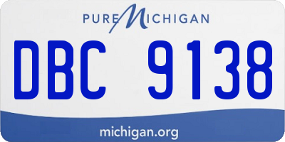MI license plate DBC9138