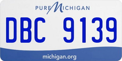 MI license plate DBC9139