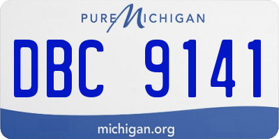 MI license plate DBC9141