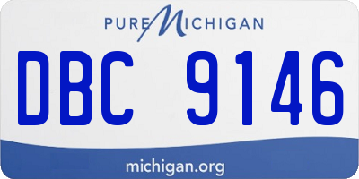 MI license plate DBC9146