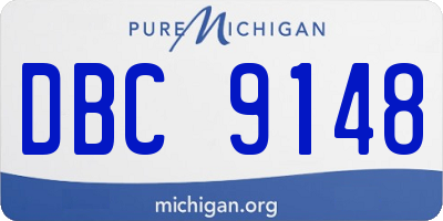 MI license plate DBC9148
