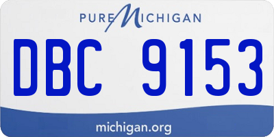 MI license plate DBC9153