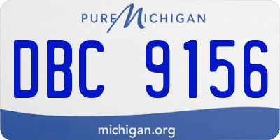 MI license plate DBC9156