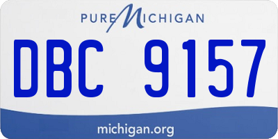 MI license plate DBC9157