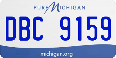MI license plate DBC9159