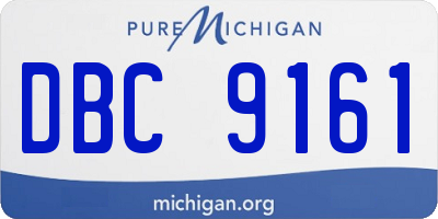 MI license plate DBC9161