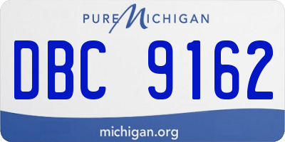 MI license plate DBC9162