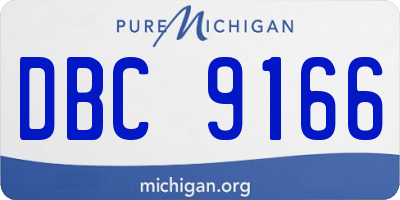 MI license plate DBC9166