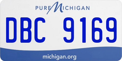 MI license plate DBC9169