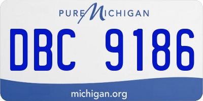 MI license plate DBC9186
