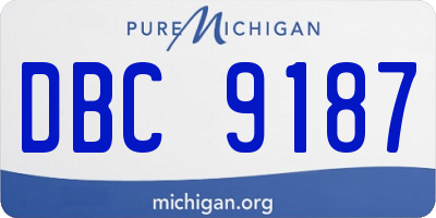 MI license plate DBC9187
