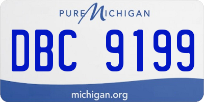 MI license plate DBC9199
