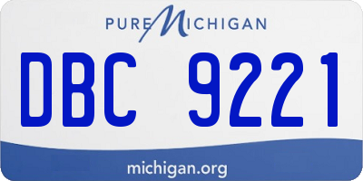 MI license plate DBC9221