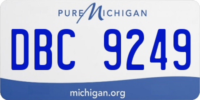 MI license plate DBC9249