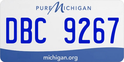 MI license plate DBC9267