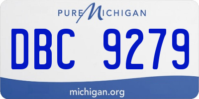 MI license plate DBC9279