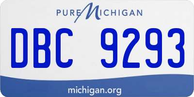 MI license plate DBC9293