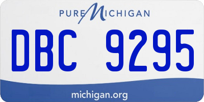 MI license plate DBC9295