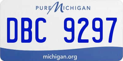 MI license plate DBC9297