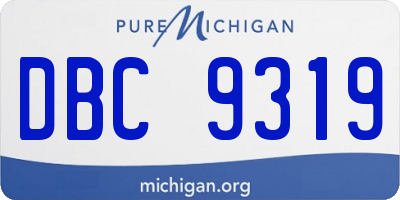 MI license plate DBC9319