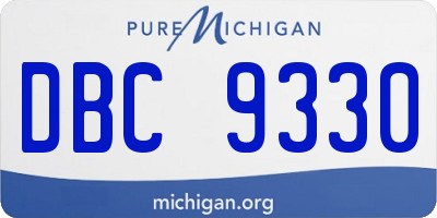 MI license plate DBC9330