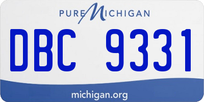 MI license plate DBC9331