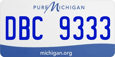 MI license plate DBC9333