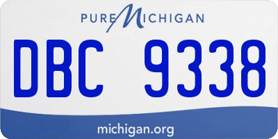 MI license plate DBC9338
