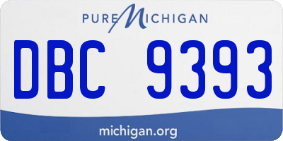 MI license plate DBC9393