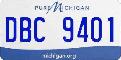 MI license plate DBC9401