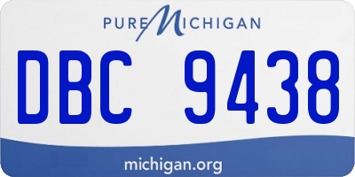 MI license plate DBC9438