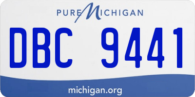 MI license plate DBC9441