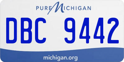 MI license plate DBC9442
