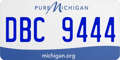 MI license plate DBC9444