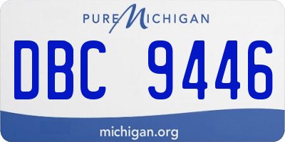MI license plate DBC9446