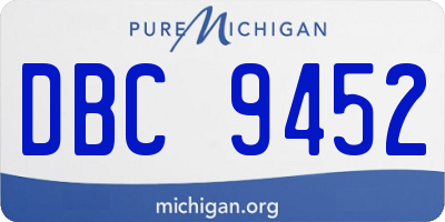 MI license plate DBC9452