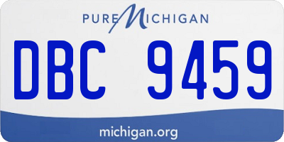 MI license plate DBC9459