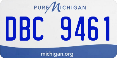 MI license plate DBC9461