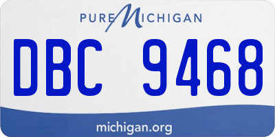 MI license plate DBC9468