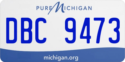 MI license plate DBC9473