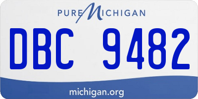 MI license plate DBC9482
