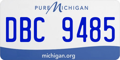 MI license plate DBC9485