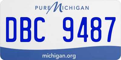 MI license plate DBC9487