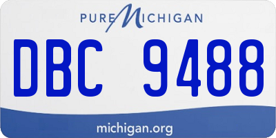 MI license plate DBC9488