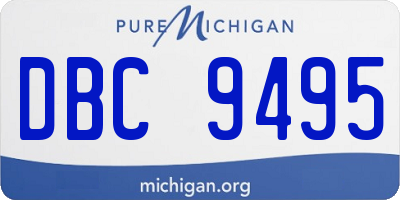 MI license plate DBC9495