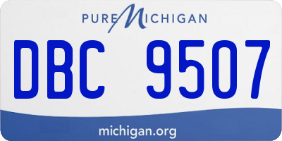MI license plate DBC9507