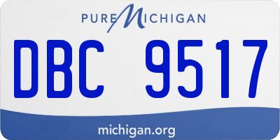 MI license plate DBC9517