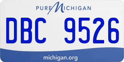 MI license plate DBC9526
