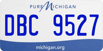 MI license plate DBC9527